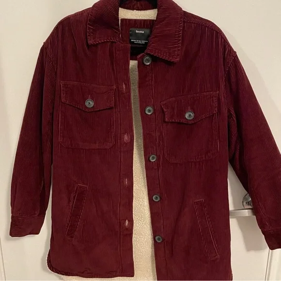 🔥Bershka Women's Burgundy Jacket 🧥 - Picture 7 of 10